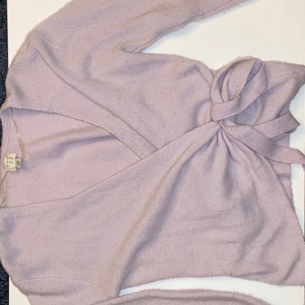 Long sleeve plum top slightly worn